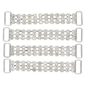 Focal, silver-finished brass and glass, clear, 3x1/2 inch rectangle with (2) 14x5mm holes. Sold per pkg of 4.