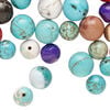 Magnesite 1pkg1, round bead 6 oz mix 8-13mm image number 0