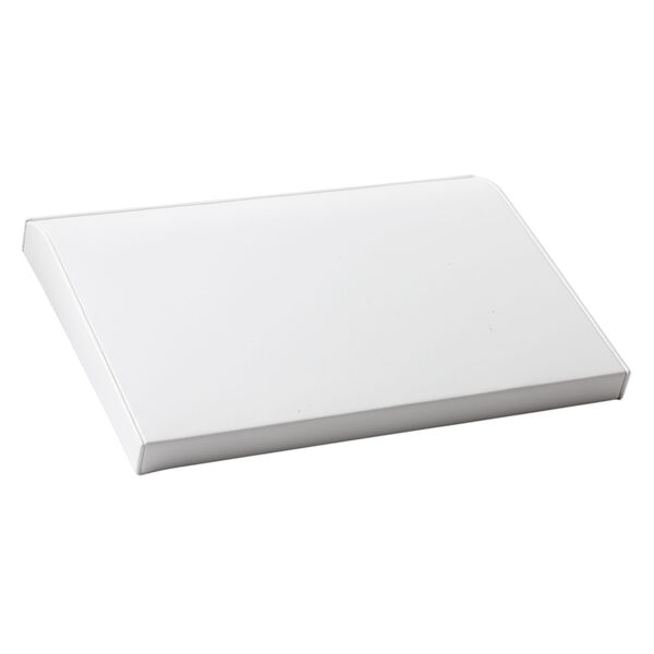 Display tray, leatherette and brass, white, 12-1/8 x 8 x 1-1/2 inches with 28 hooks. Sold individually. image number 0