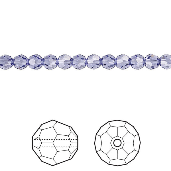Bead 12pk tanzanite, Crystal Passions® 4mm round 5000 image number 0