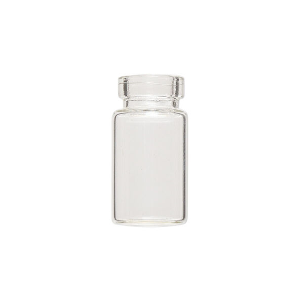 Component, glass / cork / nickel-finished steel, clear, 22x11mm bottle with stopper and screw eye. Sold per pkg of 100. image number 2