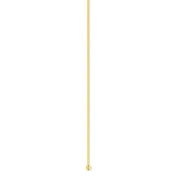 Head pin, gold-plated brass, 2 inches with 1.5mm ball, 23 gauge. Sold per pkg of 500. image number 0