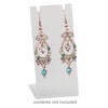 Display, earring, acrylic, frosted translucent clear, 3 x 1-1/2 x 1-1/2 inches. Sold per pkg of 4. image number 1