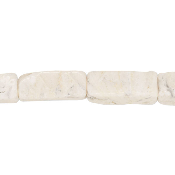 Bead, riverstone (natural), 14x7mm-18x8mm square tube, D grade, Mohs hardness 3-1/2. Sold per 15" to 16" strand. image number 0