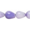 Bead 1pkg1 glass, opaque purple, 15x11mm-17x12mm teardrop, 15 inches. image number 0