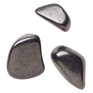 Shungite 1pkg3, hand-cut undrilled polished nugget component natural medium to large