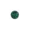 Bead, glass rhinestone / epoxy / resin, dark green, 12mm round. Sold individually. image number 0