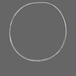 Necklace, plastic coated stainless steel, white, 5-strand choker-style, 18-inches. Sold individually.