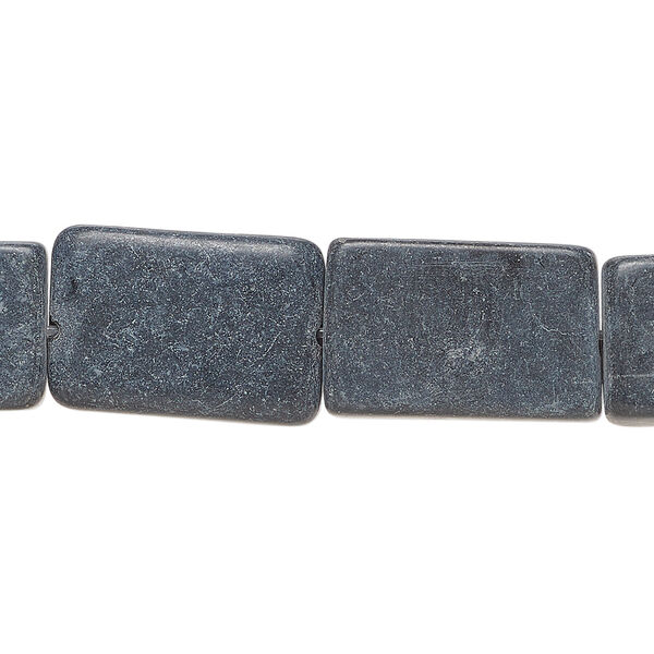 Blackstone 1pkg1, matte flat rectangle bead natural, 15 inch 17x11mm-19x13mm image number 0