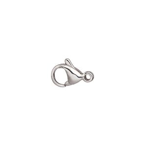 Clasp lobster claw 1pkg10, 10x6mm, stainless steel 1-strand