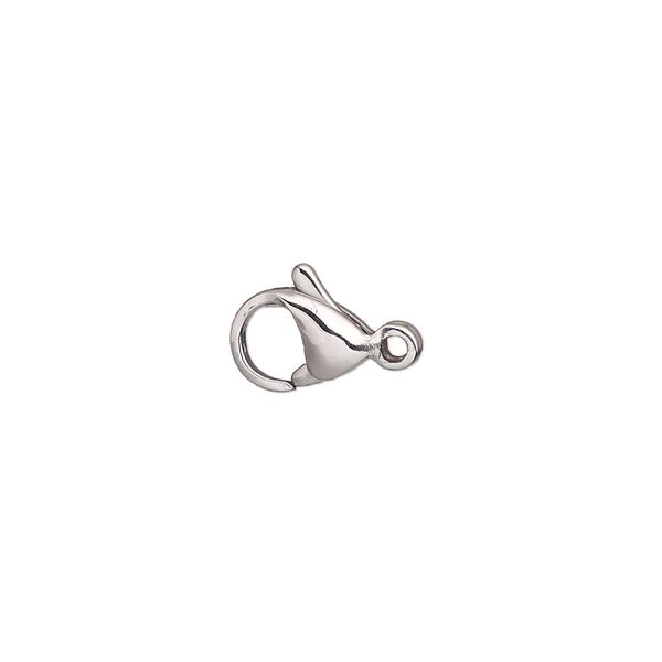 Clasp, lobster claw, stainless steel, 10x6mm. Sold per pkg of 10. image number 0