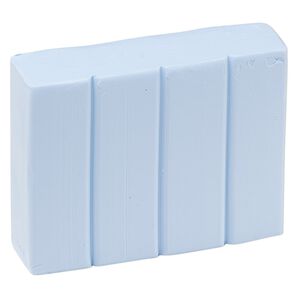 Polymer clay, Sculpey® PREMO, pale blue. Sold per 2-ounce bar.