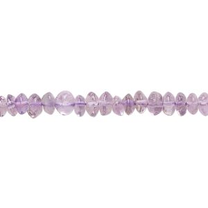 Amethyst 1pkg1, hand-cut smooth rondelle bead natural 15.5-16 inch 4x2mm-5x3mm