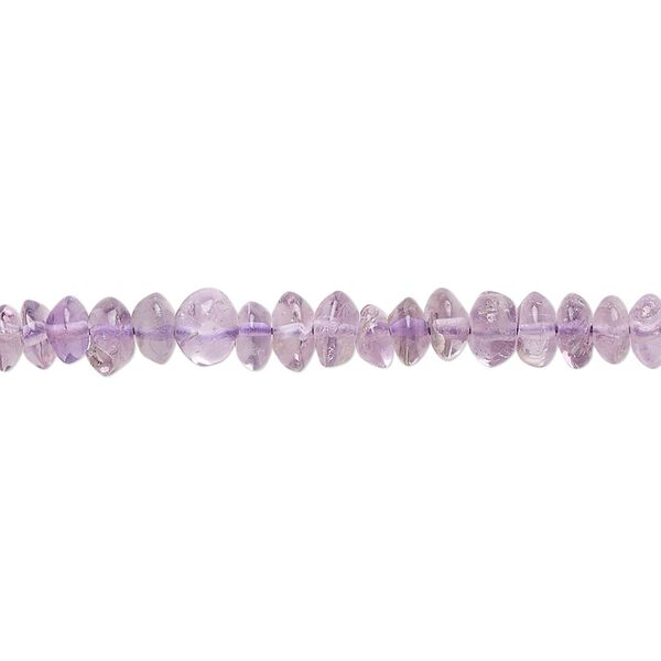 Amethyst 1pkg1, hand-cut smooth rondelle bead natural 15.5-16 inch 4x2mm-5x3mm image number 0