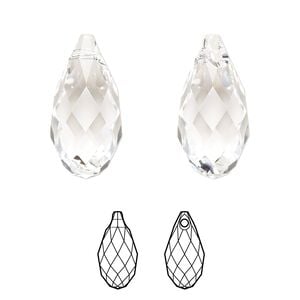 Briolette 24pk crystal, Swarovski® 21x10.5mm pendant drop 6010