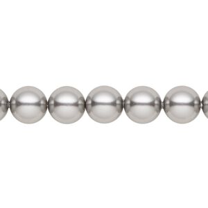 Pearl 50pk grey, Crystal Passions® 8mm round 5810
