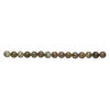 Bead, agate (dyed / heated), dark green / rusty tan / brown, 12mm round, B- grade, Mohs hardness 6-1/2 to 7. Sold per 8-inch strand, approximately 15 beads. image number 1