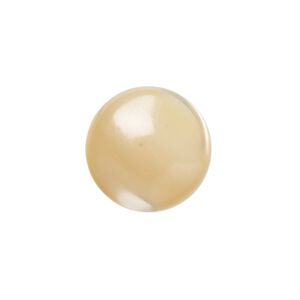 Cabochon, mother-of-pearl shell (natural), 16mm calibrated round, Mohs hardness 3-1/2. Sold individually.
