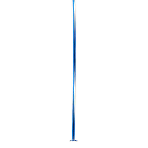Head pin, electro-coated brass, blue, 2 inches, 21 gauge. Sold per pkg of 10. image number 0
