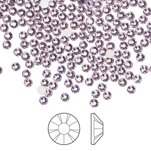Flat back 144pk mesmera foil back, Preciosa MAXIMA Czech crystal rhinestone 2.5-2.7mm chaton rose round SS9 image number 0