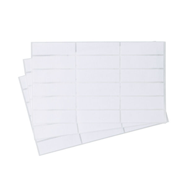 Adhesive label, paper, white, 1-3/4 x 1/2 inch rectangle. Sold per pkg of 846. image number 0
