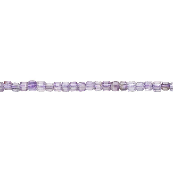 Bead, amethyst (natural), 2-2.5mm faceted cube, B grade, Mohs hardness 7. Sold per 15-1/2" to 16" strand. image number 0
