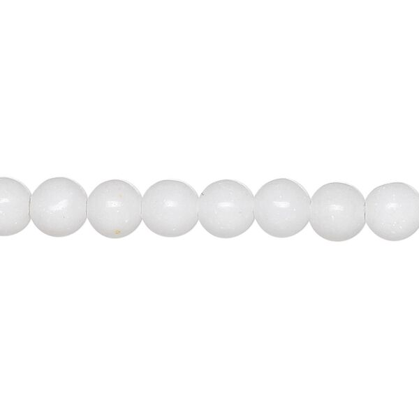 Snow quartz 1pkg1, round bead natural 15.5-16 inch 6mm image number 0