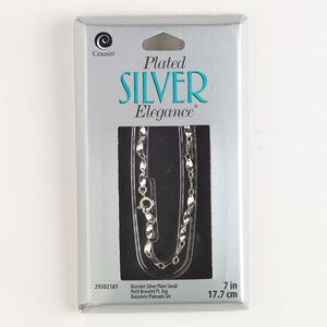 Chain, silver-finished "pewter" (zinc-based alloy) and steel, 3mm twisted oval, 7 inches with springring clasp. Sold individually.