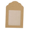 Necklace and earring hanger envelope, kraft paper and PET plastic, 6x4 inches with window. Sold per pkg of 10. image number 0
