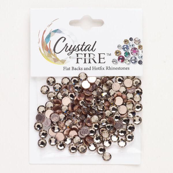 Flat back 144pk greige foil back, Crystal Fire® 4.60-4.80mm hotfix round SS20 image number 0