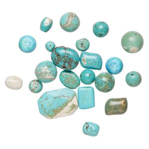 Magnesite 1pkg1, mixed shape bead 1/4 lb mix 5x4mm-40x30mm