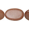 Red-brown marble 1pkg1, puffed oval bead natural, 15 inch 29x20-30x21mm image number 0