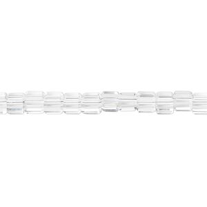 Bead, 18-facet, transparent clear, 4mm faceted cube. Sold per 15-1/2" to 16" strand.