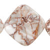 Redline marble 1pkg1, carved flat diamond bead, 15 inch 36-37mm image number 0
