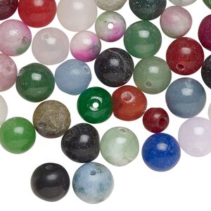 Malaysia "jade" 1pkg1, irregular round bead 2 oz mix 6-10mm