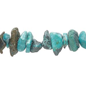 Turquoise 1pkg1, chip bead 15 inch large
