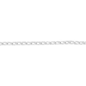 Chain 1pkg1 sterling silver curb, 1.7mm long, Gossamer™ 50 foot unfinished