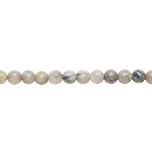 Bead, Picasso "jasper" (onyx marble) (natural), 4mm round, B grade, Mohs hardness 3. Sold per 15-1/2" to 16" strand. image number 0