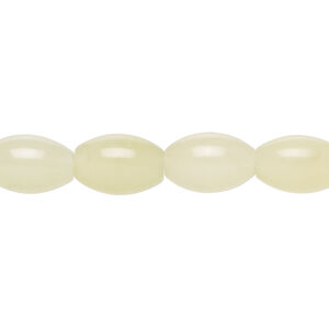 New "jade" 1pkg1, oval bead natural, 15 inch 12x8mm