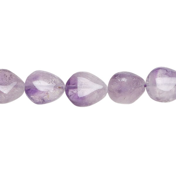 Amethyst 1pkg1, puffed triangle bead natural, 13 inch 7-11mm image number 0