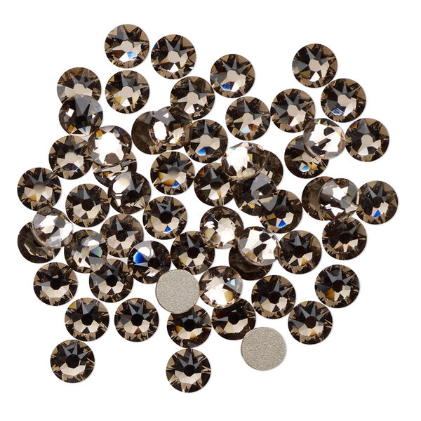 Flat back 144pk greige foil back, Crystal Passions® 4.6-4.8mm rose round SS20 2088 image number 0