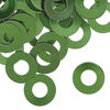 Washer, anodized aluminum, dark green, 13mm double-sided flat round blank with 6mm hole, 20 gauge. Sold per pkg of 100. image number 0