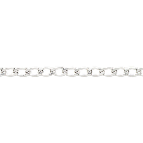 Chain, stainless steel, 3mm flat curb. Sold per 5-foot section. image number 0