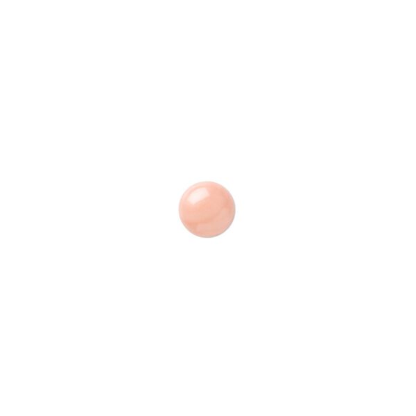 Cabochon, bamboo coral (dyed), pink, 6mm calibrated round, Mohs hardness 3-1/2 to 4. Sold per pkg of 4. image number 0