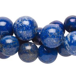 Lapis lazuli 1pkg3, round bead 15 inch mix 10-14mm