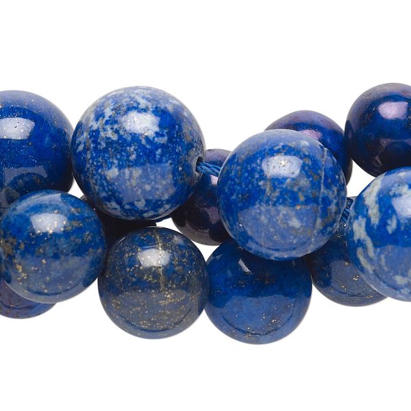 Lapis lazuli 1pkg3, round bead 15 inch mix 10-14mm image number 0