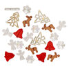 Bead, acrylic, assorted colors, 20mm-35x31mm assorted Christmas shapes. Sold per pkg of 70. image number 1