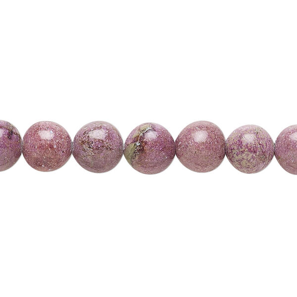 Bead, charoite (stabilized), 8mm round, C grade, Mohs hardness 5 to 6. Sold per 15-1/2" to 16" strand. image number 0