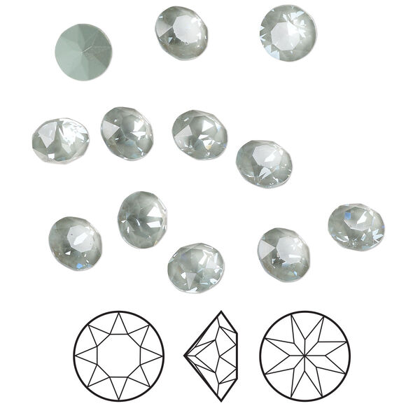 Chaton 12pk crystal agave ignite LacquerPRO, Crystal Passions® 6.14-6.32mm round SS29 1088 image number 0