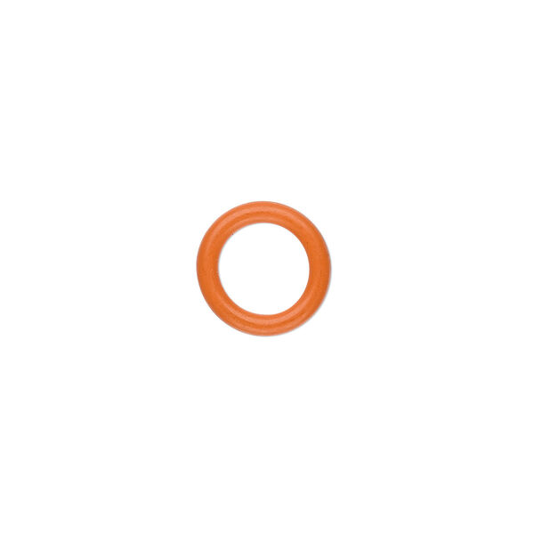 Component, Oh! Ring™, silicone, orange, 12mm round with 8mm hole. Sold per pkg of 200. image number 0